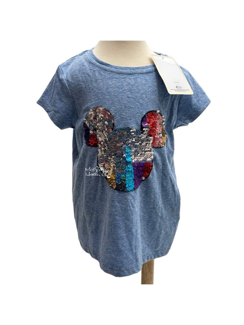 Disney Next NWT Mickey Mouse Rainbow Flip Sequins T-Shirt 3 Years